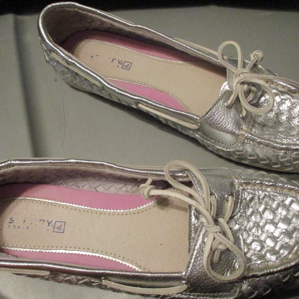 Sperry Topsider's Silver Metallic 10 - Picture 6 of 9